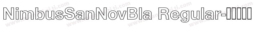 NimbusSanNovBla Regular字体转换